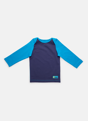 Camiseta Praia com Proteção Solar Bebê Menino Color Block