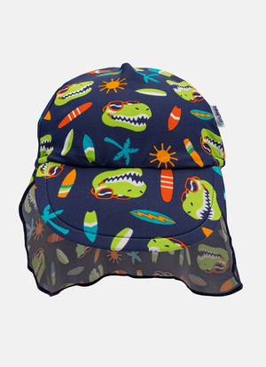 Chapéu Praia com Proteção Solar Menino Dino Surf