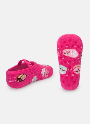Meia Sapatilha com Antiderrapante Bebê Menina Doces