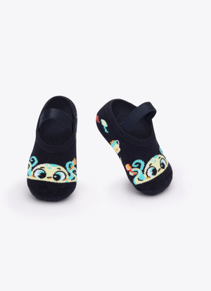Meia Sapatilha com Antiderrapante Bebê Menino Polvo