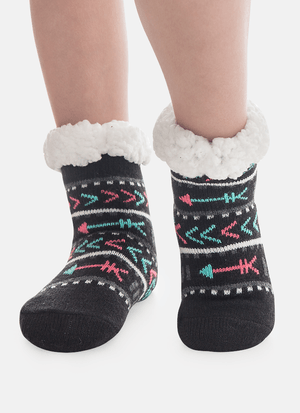 Meia Botinha Antiderrapante Menina Boho