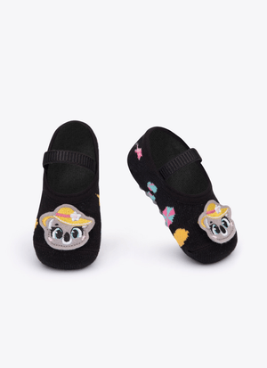 Meia Sapatilha com Antiderrapante Bebê Menina Coala